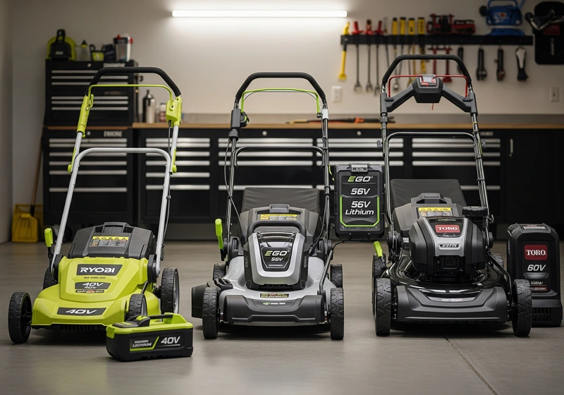 Top rated battery electric mowers including Ryobi EGO and Toro models for different budgets and yard sizes
