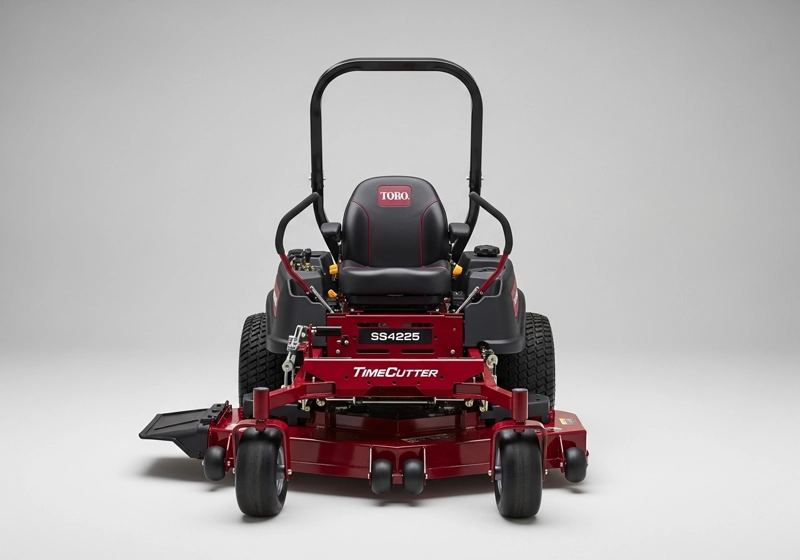 A product photo of the Toro TimeCutter SS4225, a top-rated zero-turn mower for homeowners.