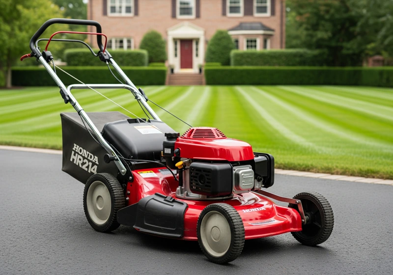 Vintage Honda lawn mower from 1995 in excellent condition, demonstrating the results of proper long-term maintenance and care