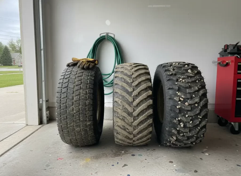 Zero turn tire tread pattern comparison