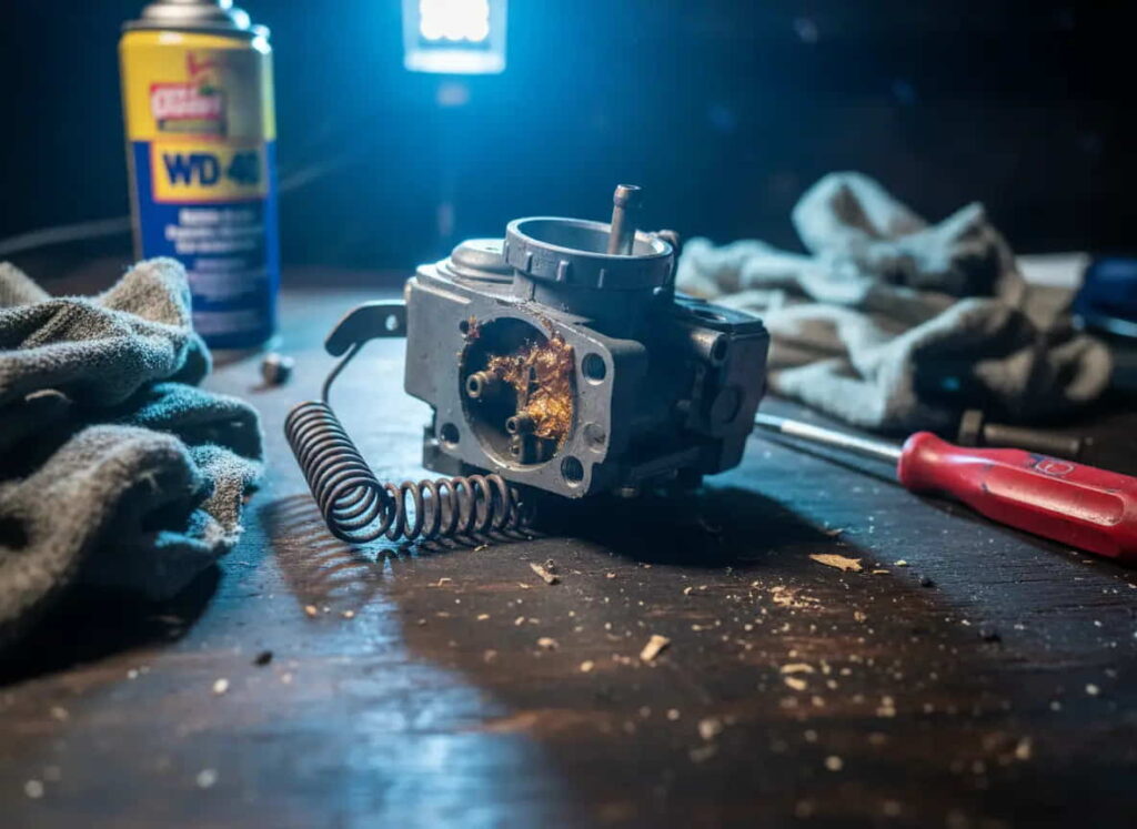 Husqvarna LC221A carburetor and return spring