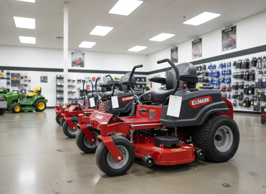 Exmark Quest E and S Series models at lawn mower dealer